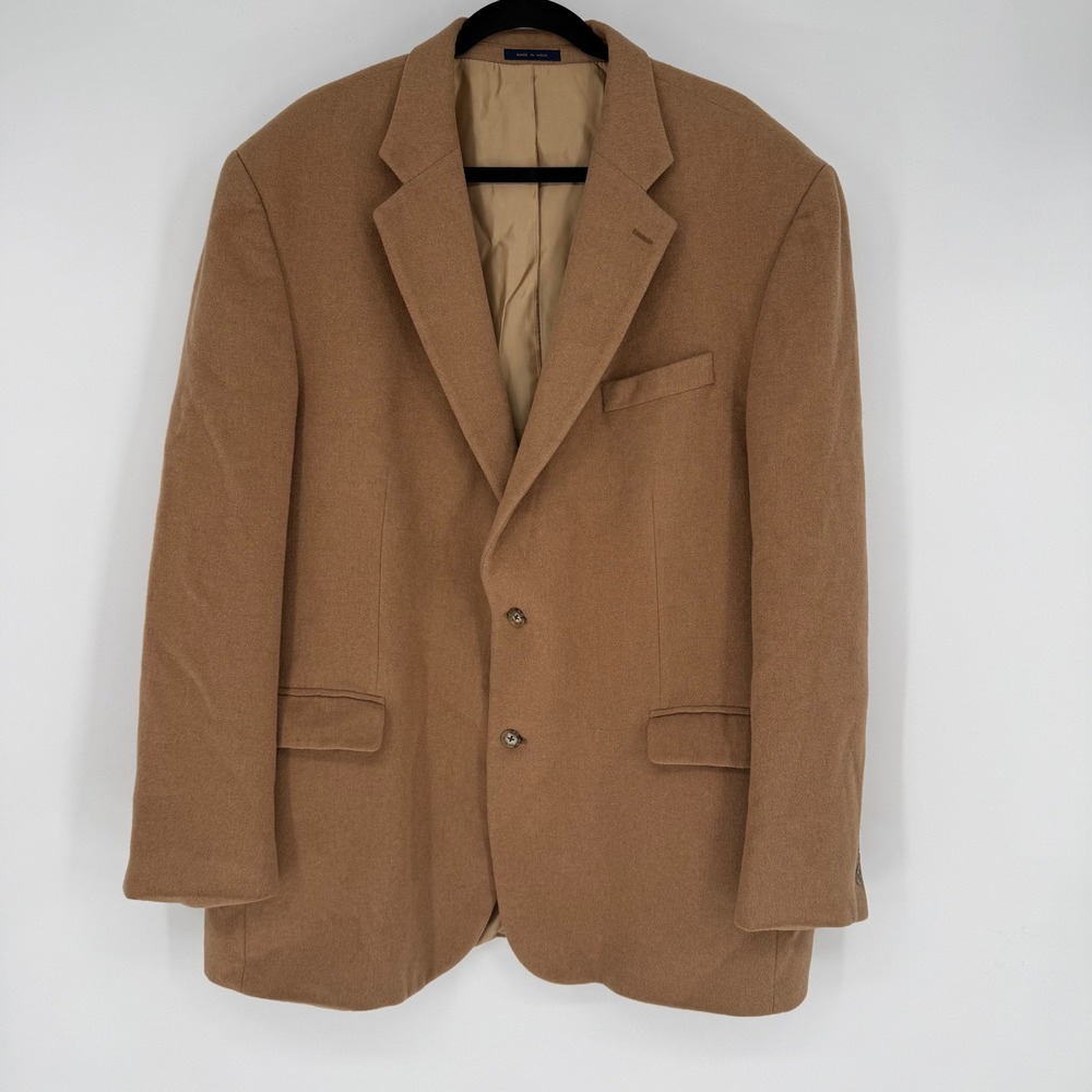 CLUB ROOM TAN 100% CAMEL HAIR 2 BUTTON SPORTS COAT BLAZER 48L